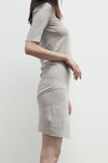 Boris Bidjan Saberi WTS1 series long hand-dyed short-sleeved cotton T-shirt WTS1.LONG FTT00001-HUI gray